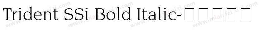 Trident SSi Bold Italic字体转换
